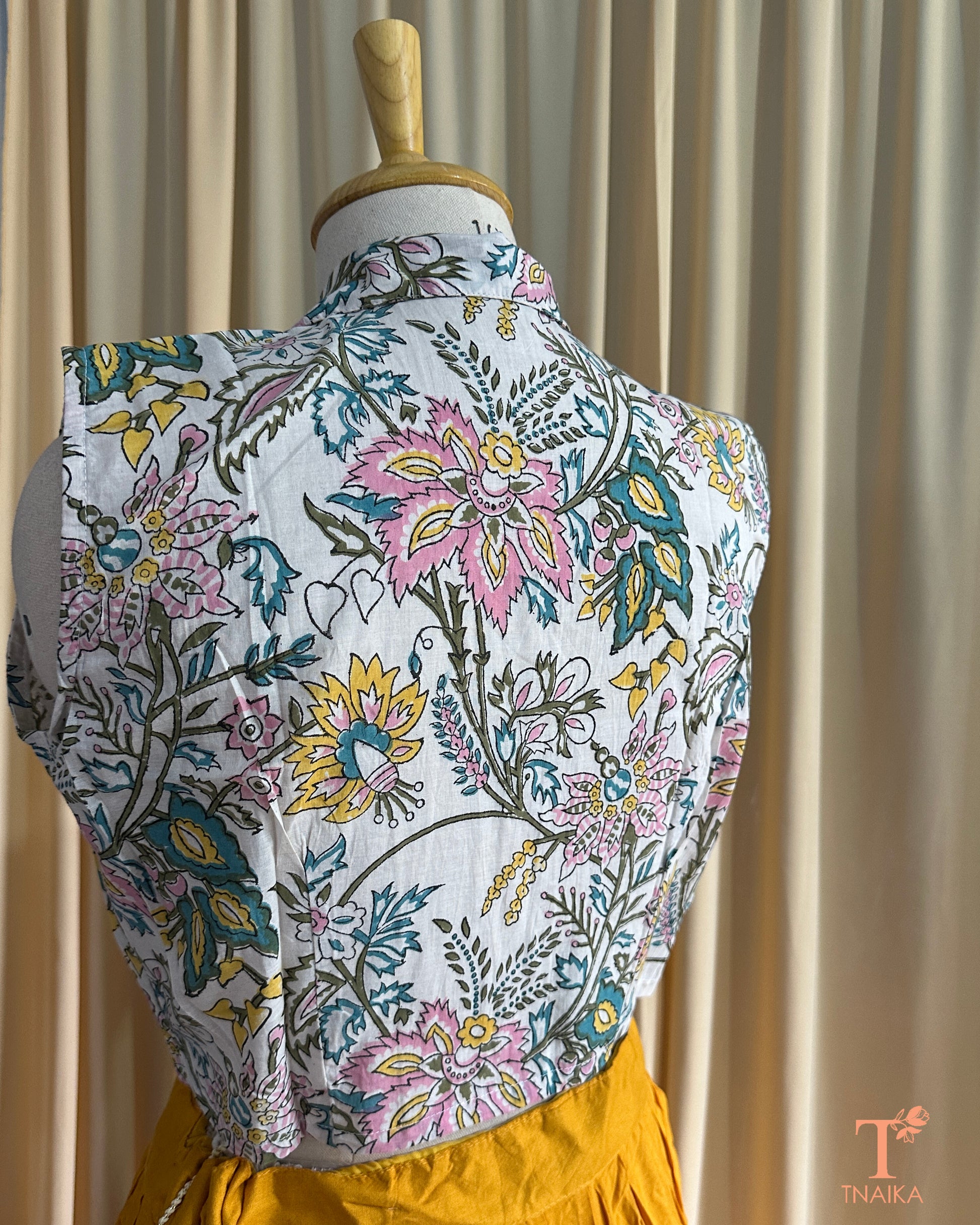 Sawan Hand Block Printed Collar Blouse