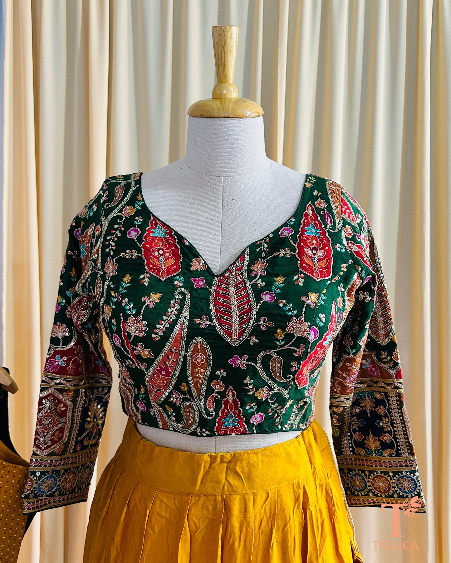 Karigari Blouse - Green