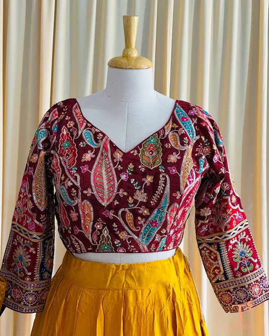 Karigari Blouse - Maroon