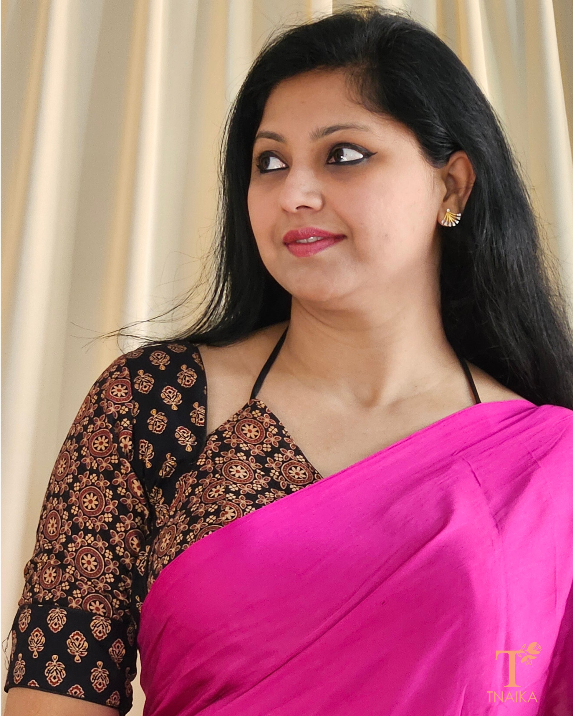 Mumtaz Ajrakh Blouse - Black