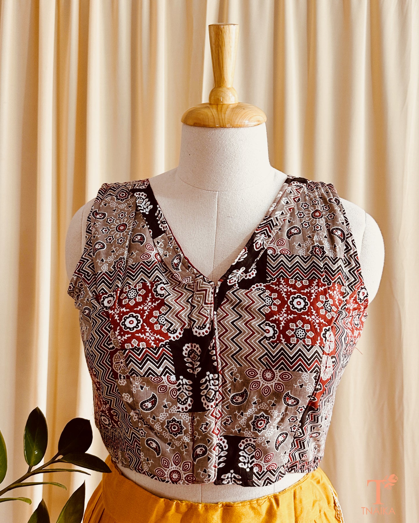 Desert Bloom Ajrakh Blouse