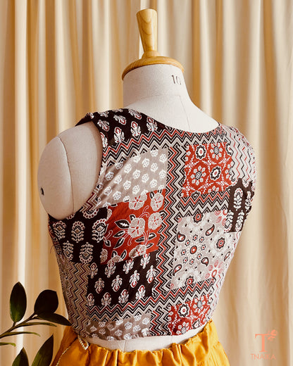 Desert Bloom Ajrakh Blouse