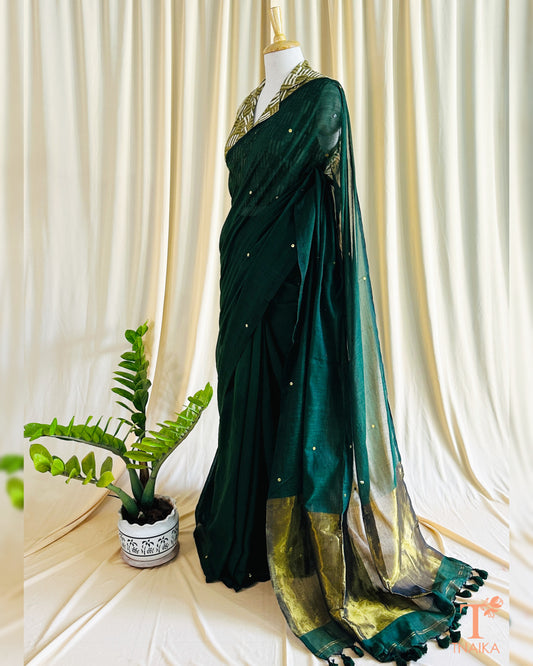 Cotton Regal Saree - Green