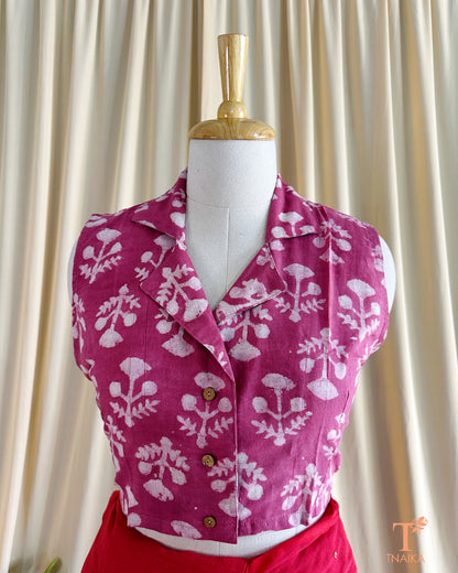 Sringaar Hand Block Printed Collar Blouse