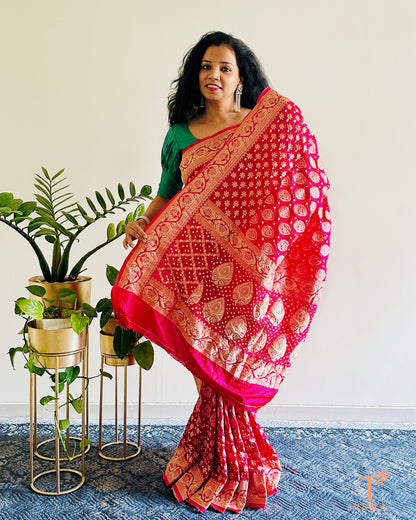 Upada Dupion silk saree with rich Banarasi-style zari work.