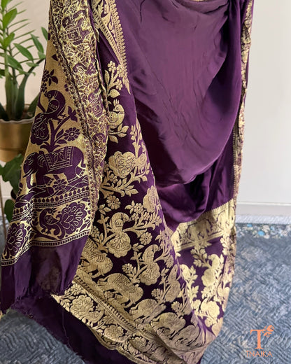 Modal silk saree with Nakshi weave pallu