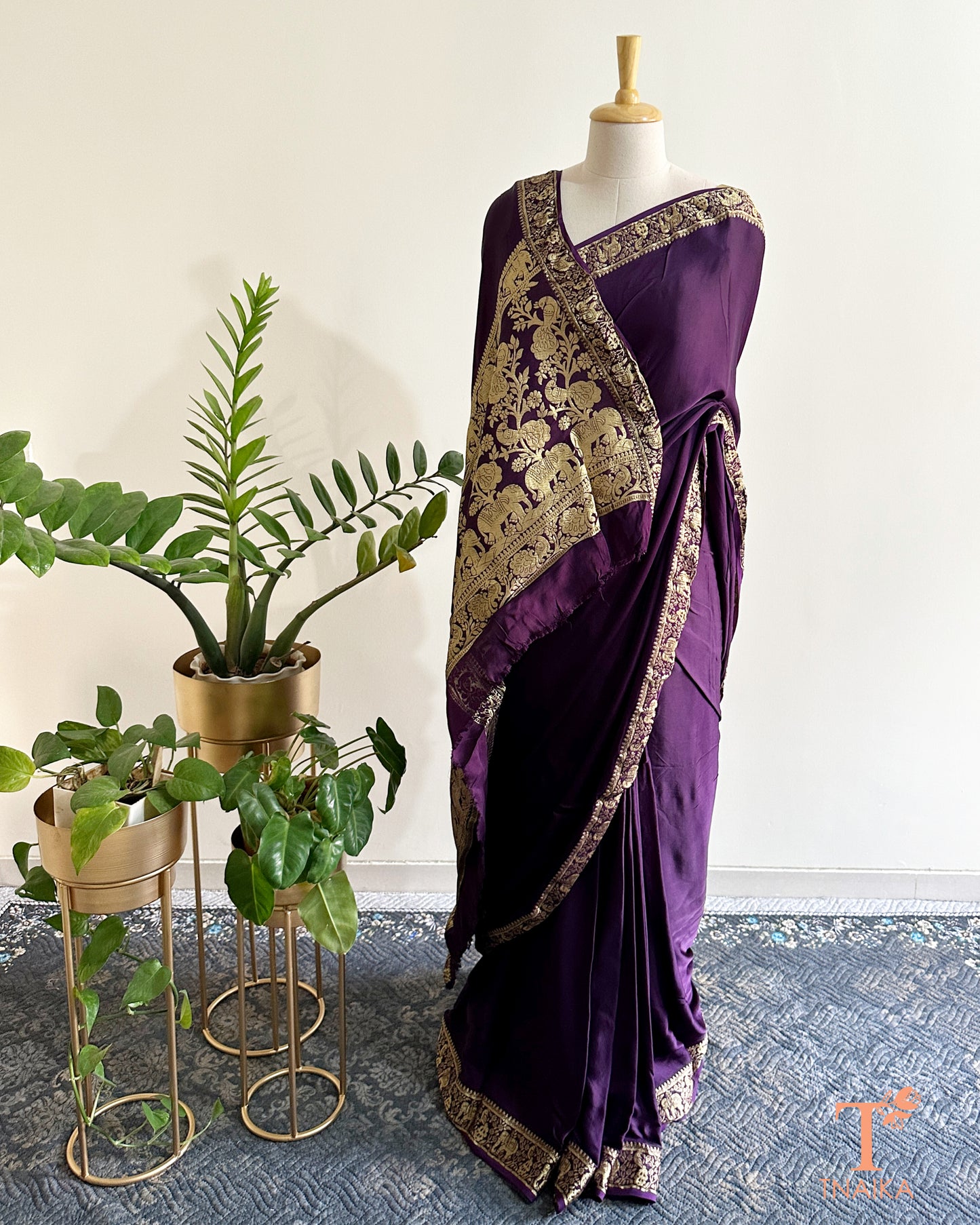 Nakshi Modal Silk Saree - Purple