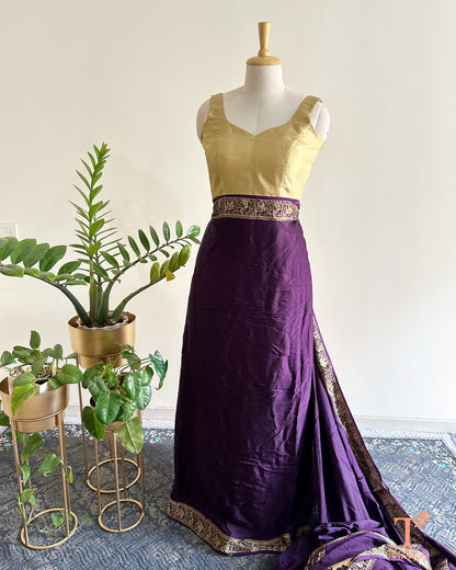 Nakshi Modal Silk Saree - Purple