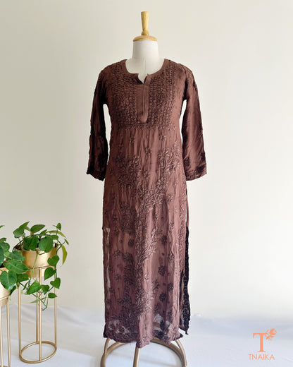 Aarvi Viscose 3D Chikankari Kurti
