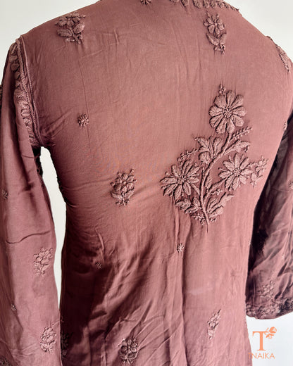 Aarvi Viscose 3D Chikankari Kurti