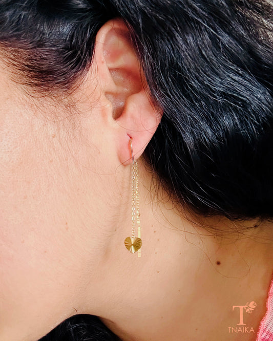 Lightweight anti tarnish chain earrings for everyday wear