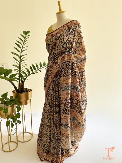Chennur Silk Rukmani Kalamkari Saree