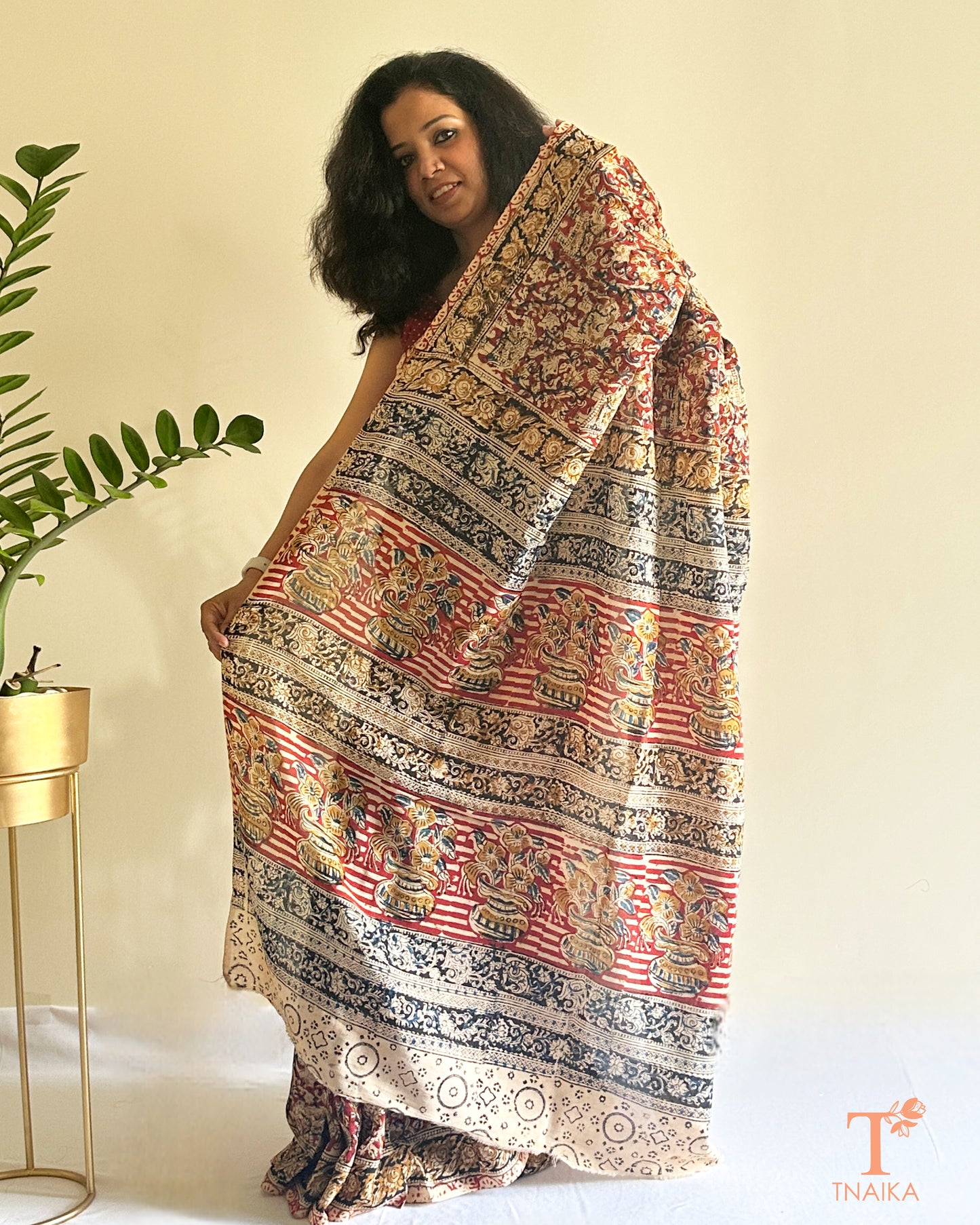 Chennur Silk Kusum Kalamkari Saree