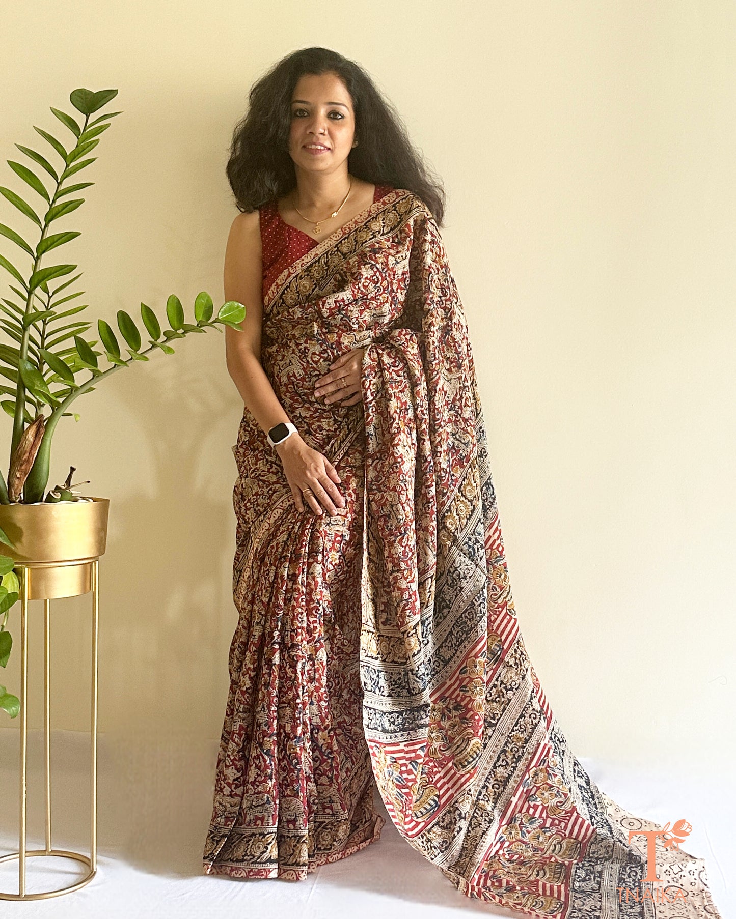 Chennur Silk Kusum Kalamkari Saree