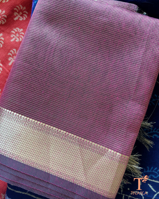 maheshwari checks saree with tissue border Tnaika