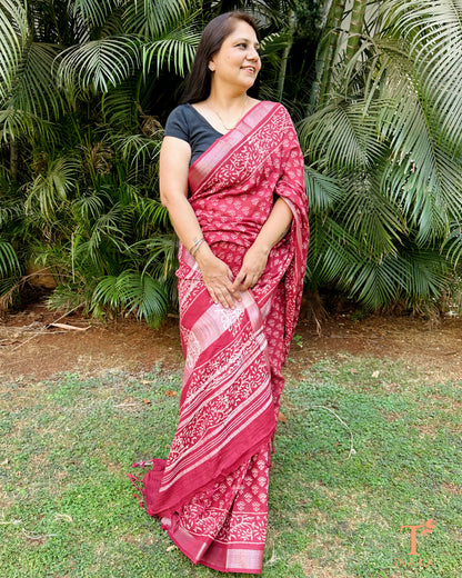 lightweight kalamkari saree with detailed pallu design