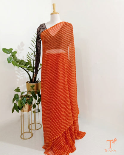 leheriya chiffon saree lightweight drape Tnaika