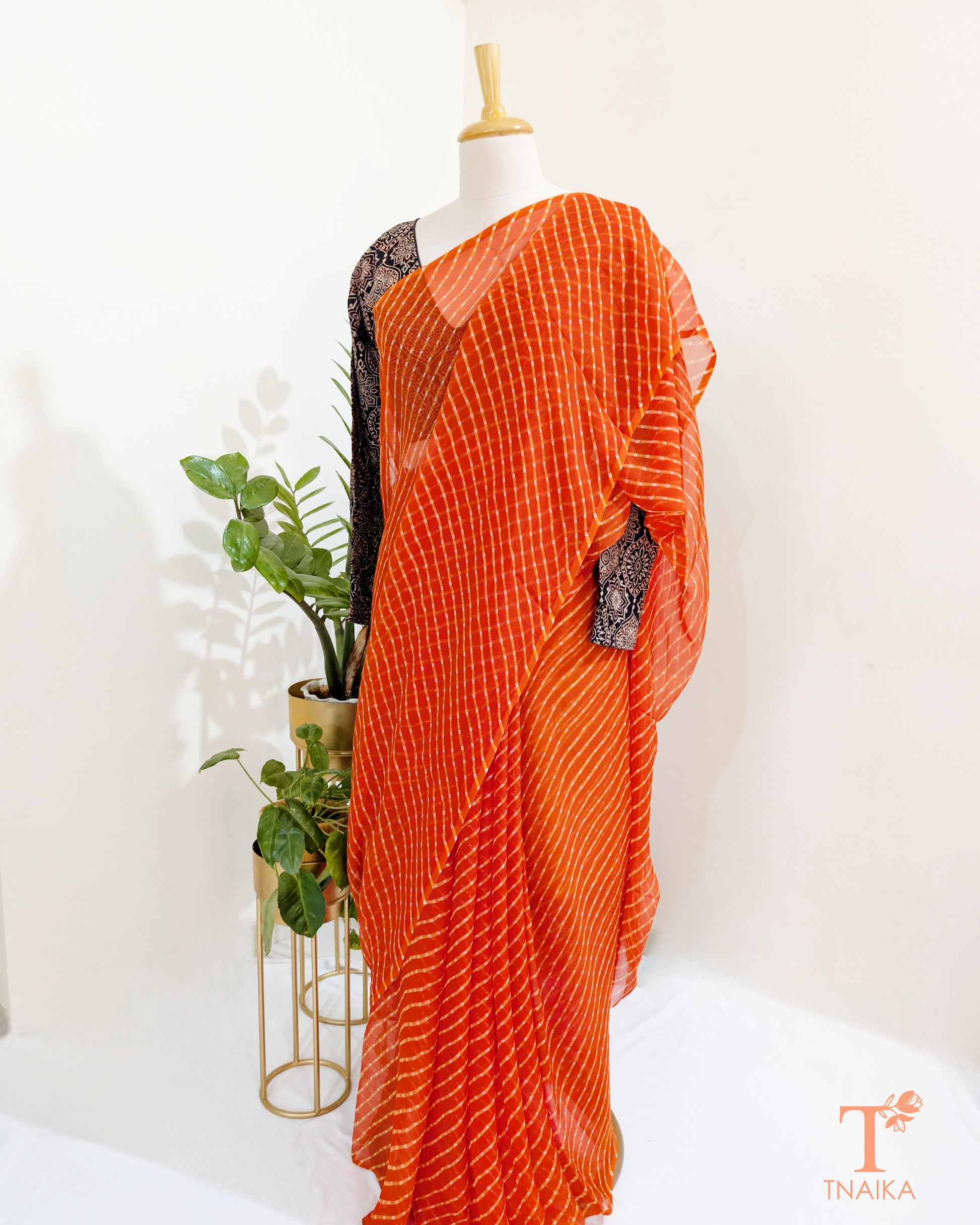 soft flowy leheriya saree elegant drape