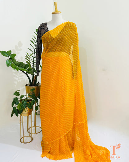 leheriya chiffon saree lightweight drape Tnaika