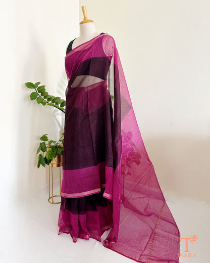 kota doria cotton saree lightweight sheer fabric Tnaika