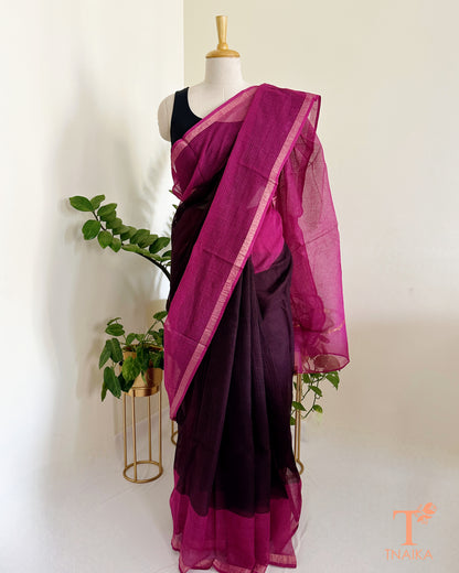 soft kota doria saree breathable cotton