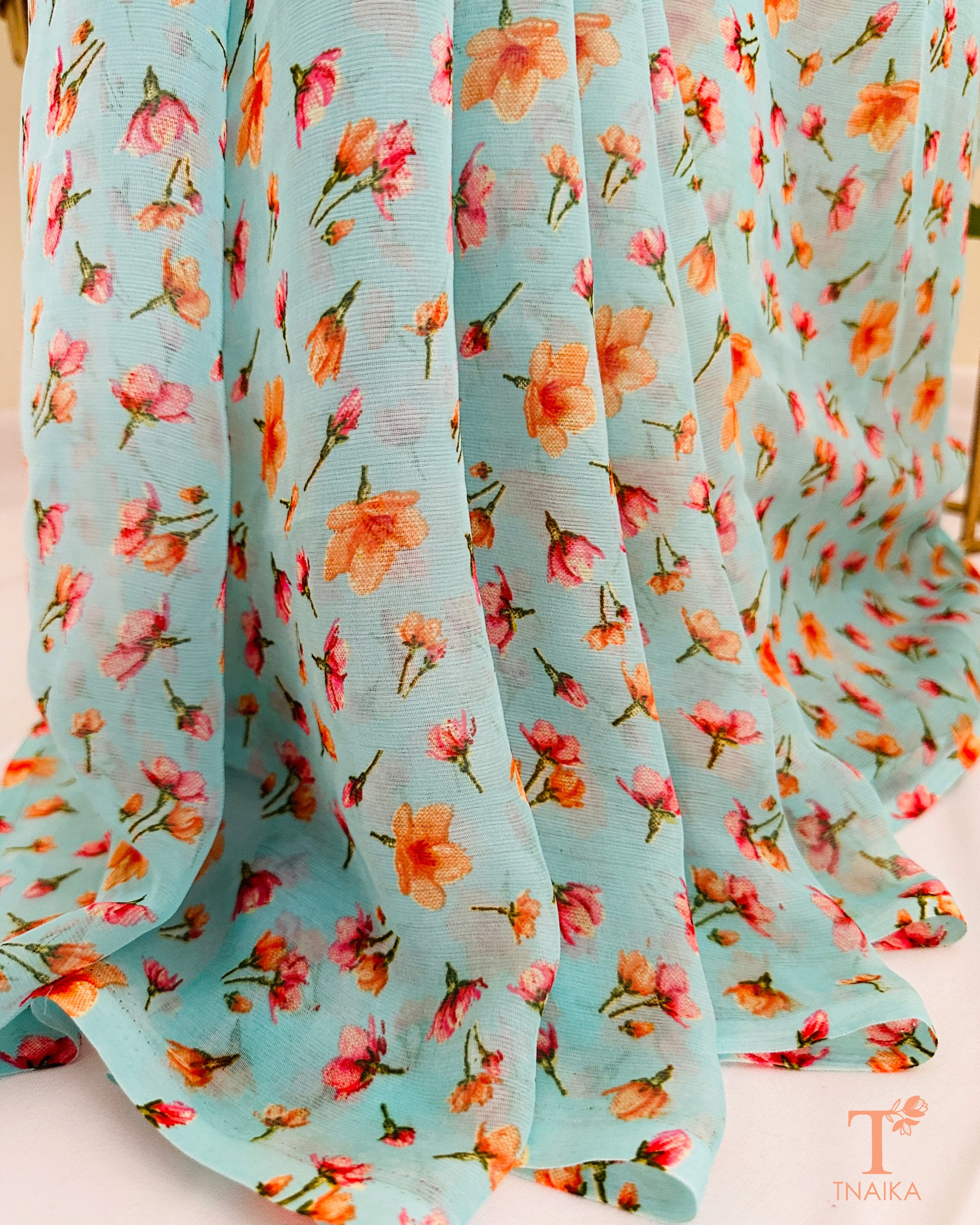 Close up view of saree