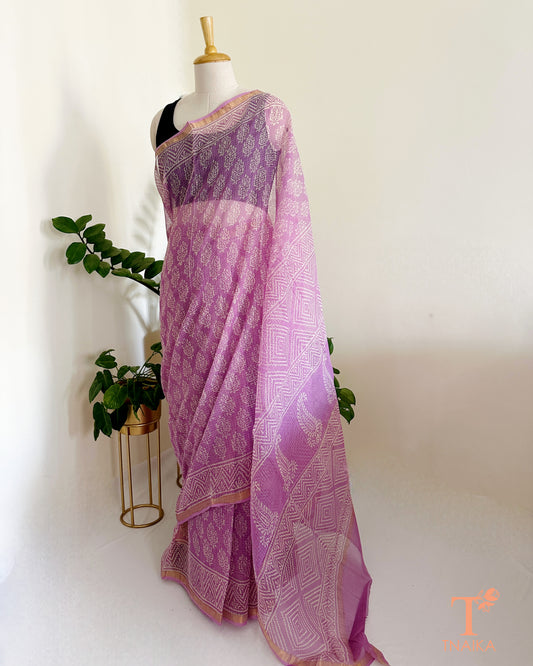 kota doria cotton saree lightweight sheer fabric Tnaika