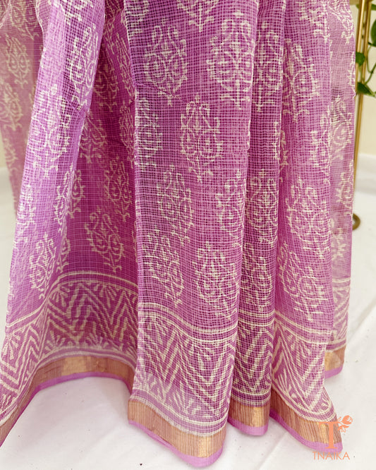 soft kota doria saree breathable cotton