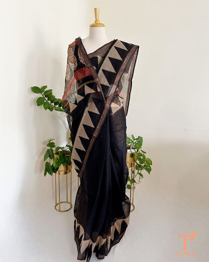 soft kota doria saree breathable cotton