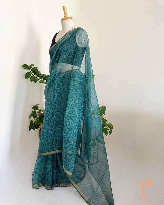 kota doria cotton saree lightweight sheer fabric Tnaika