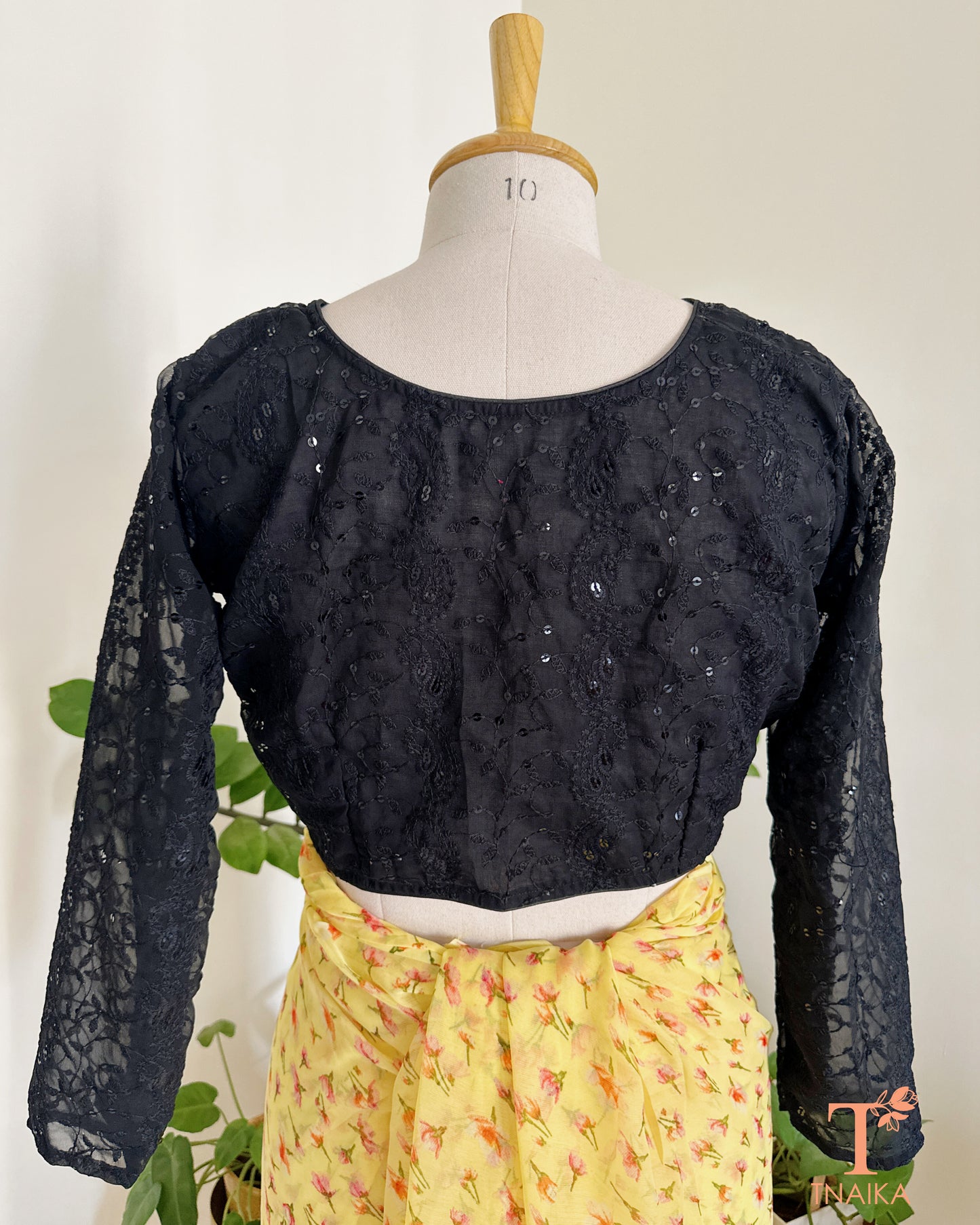 ethnic embroidered blouse with full sleeves and fitted design