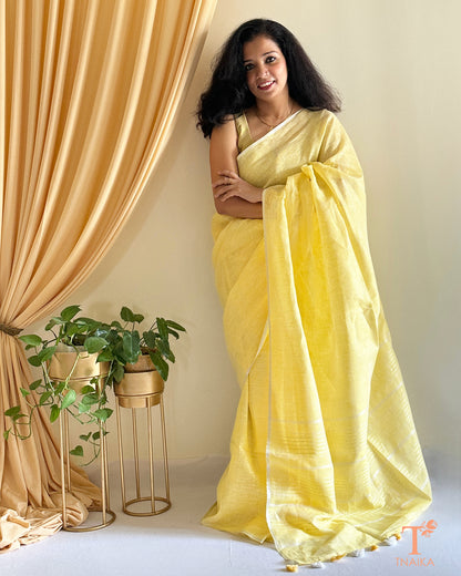 timeless linen saree for elegant everyday and festive styling