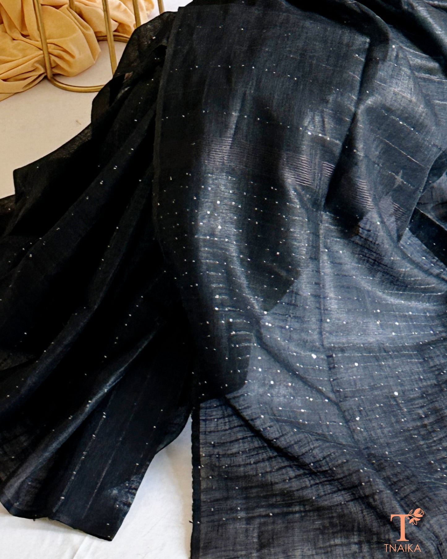 premium handfeel linen saree for festive and occasion wear