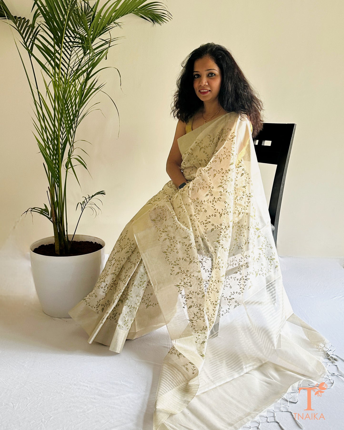 Soft Chanderi tissue saree for festive and daytime occasions