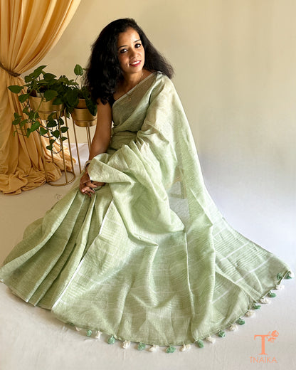 timeless linen saree for elegant everyday and festive styling