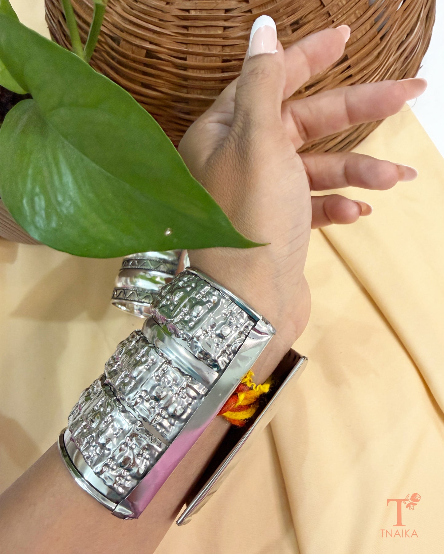 Handcrafted Oxidised Adjustable Hand Cuff
