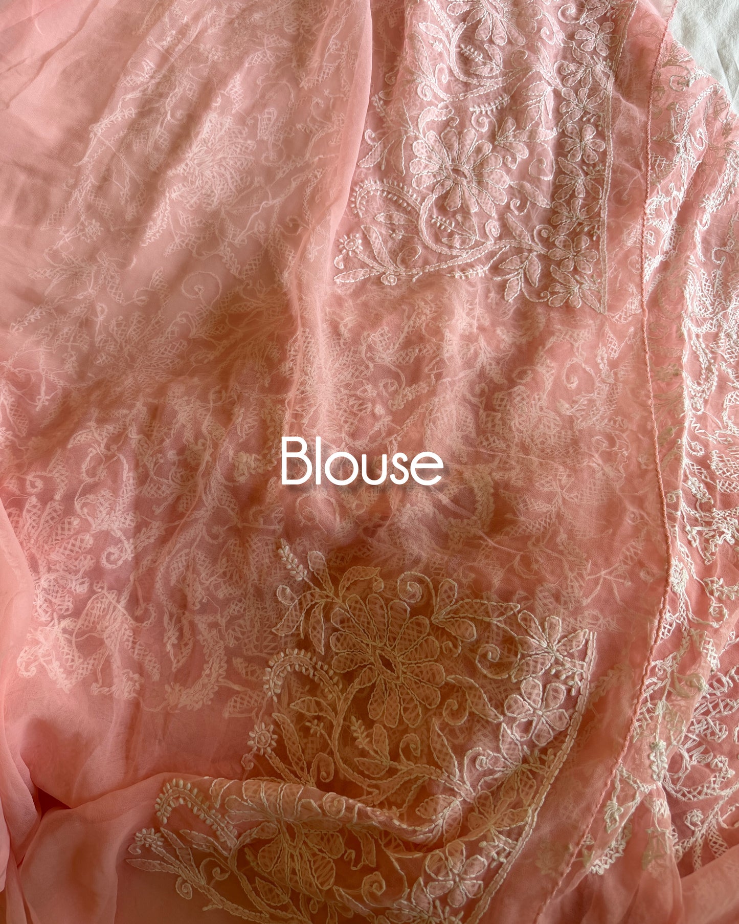 Blouse with embroidery on sleeves