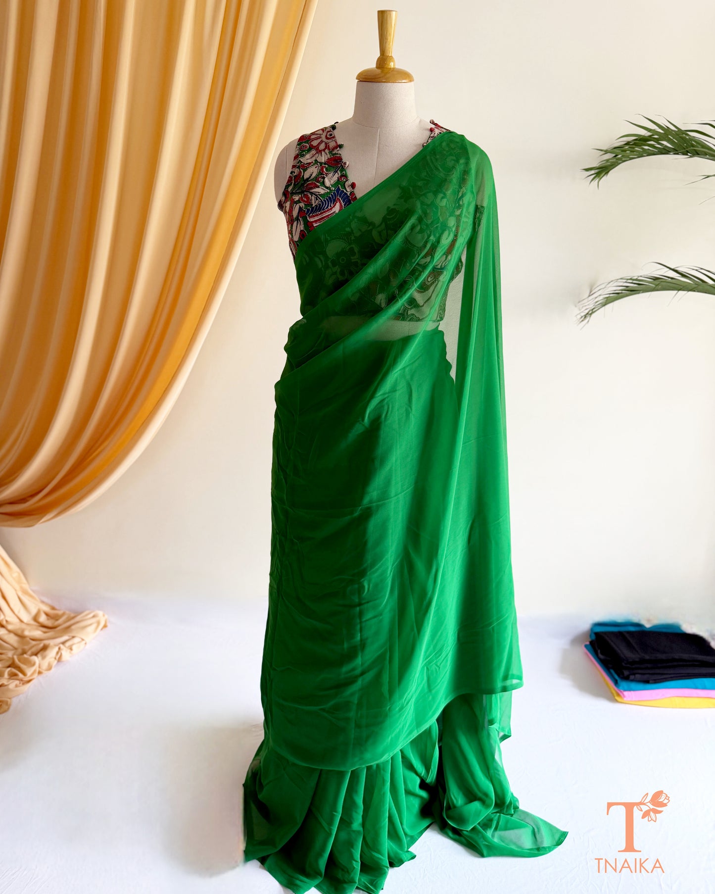 Premium soft georgette saree with an elegant flowing drape.