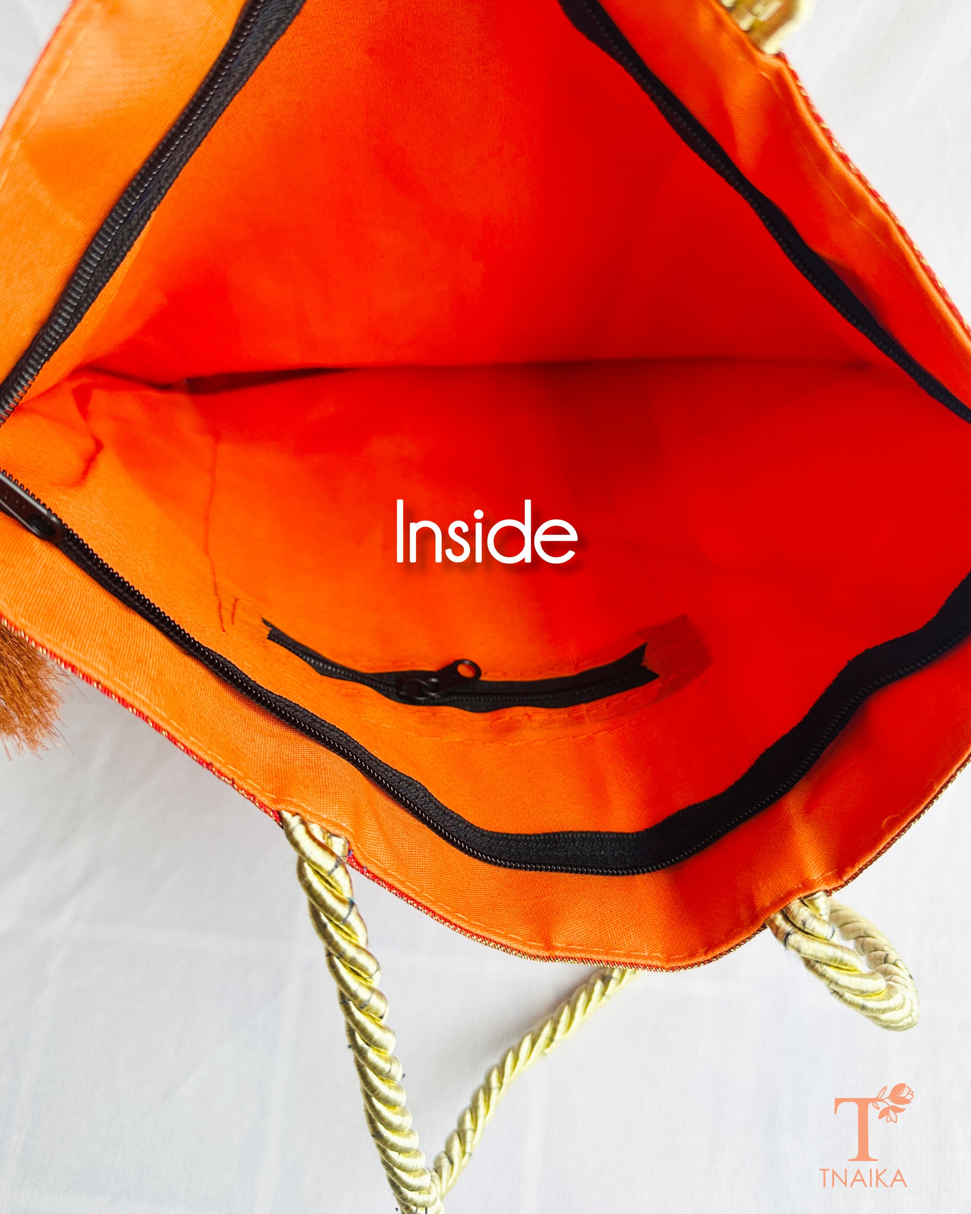 Inside view of the bag