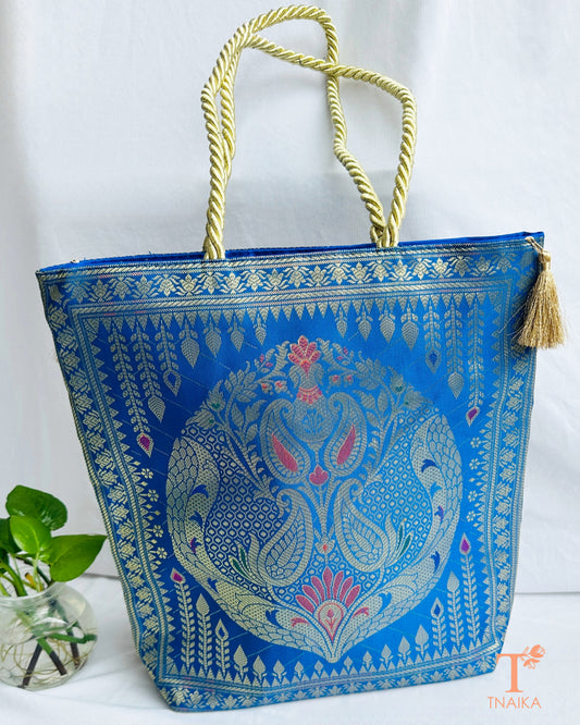 Banarasi purse with traditional zari weave for festive and wedding wear