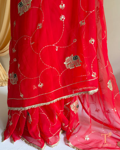 Close up view of saree