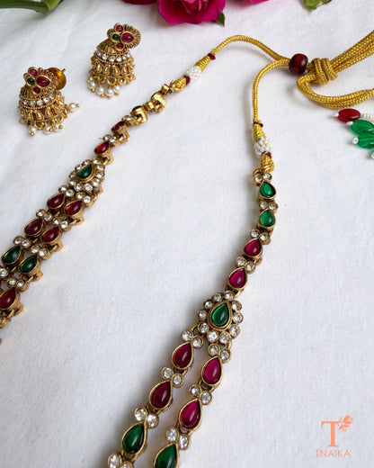 Vrinda Stone Necklace Set - Multi