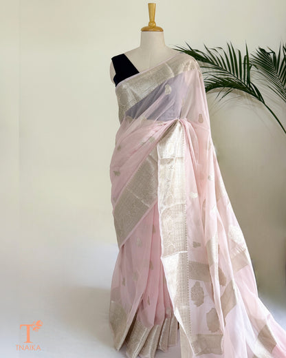 Silver zari work