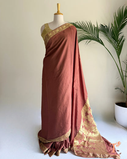 Nakshi design pallu on lightweight modal saree