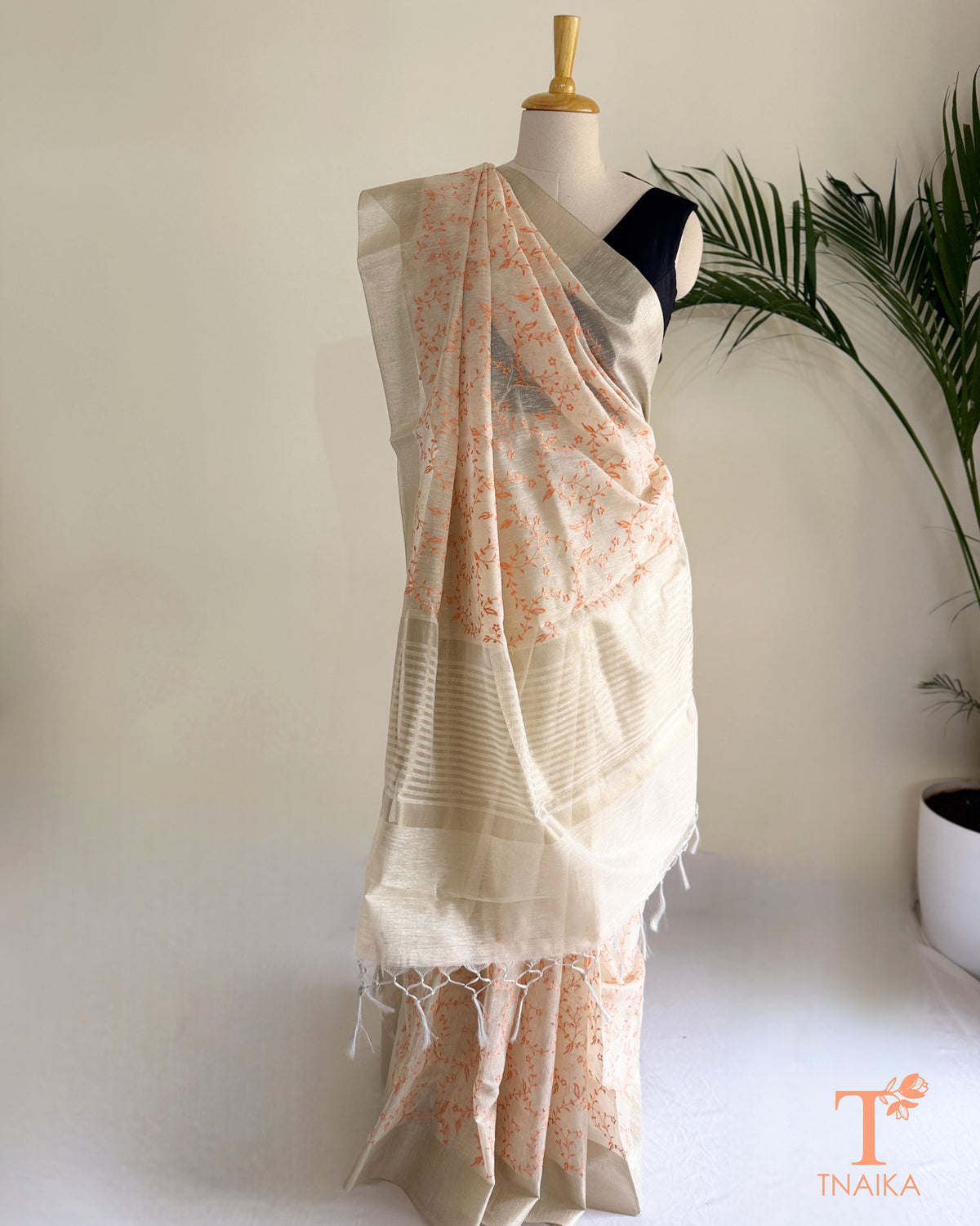Soft Chanderi tissue saree for festive and daytime occasions