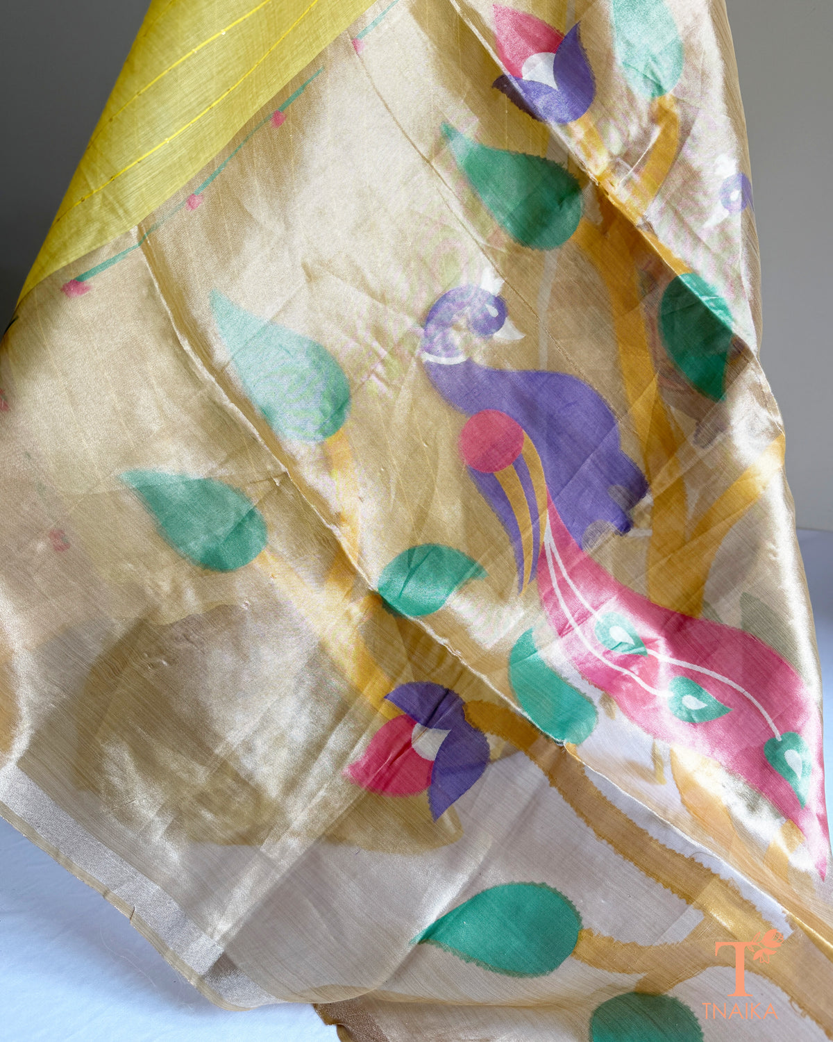 Hirvaali Yellow Saree