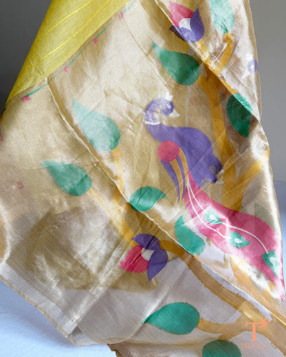 Hirvaali Yellow Saree