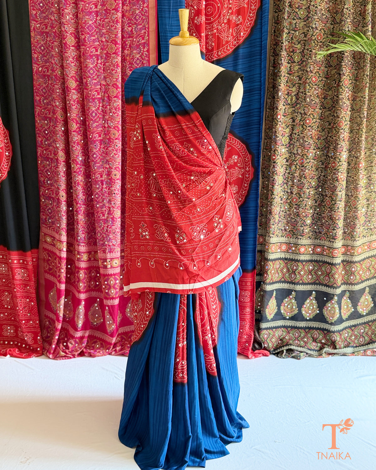 Sitara Satin Silk Saree - Blue