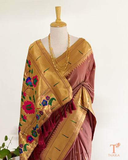 Traditional semi silk saree with rich zari detailing