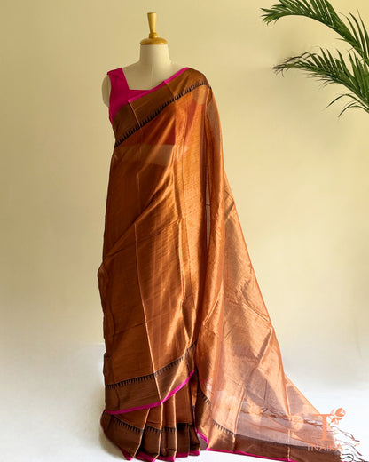 Elegant tissue silk saree with decorative border